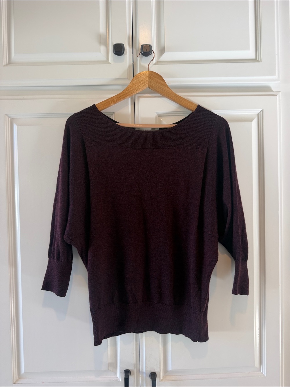 Ann Taylor LOFT Plum Batwing Sweater Size M